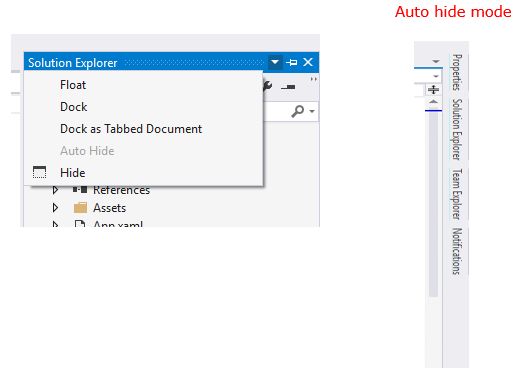 Tool bar windows position 